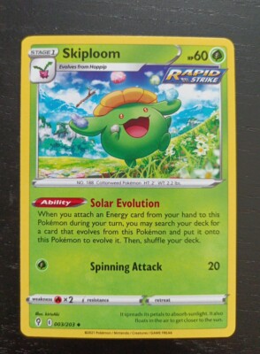 Pokémon Skiploom | 003/203 | Evolving Skies  | English | NM-M