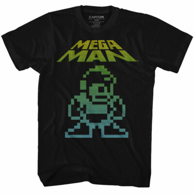 Mega Man 80's Capcom Video Game Mega Pixels Men's T Shirt Gamer Merch 