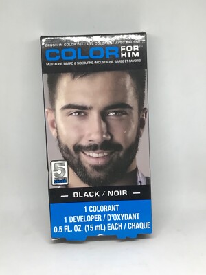 Gel - Men's Brush In Mustache Beard Hair Sideburns Color For Him (Black)