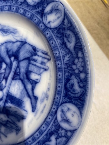 WEDGWOOD Ivanhoe Porzellanteller Bruder Tuck & schwarzer Ritter um 1890 10" - Bild 5 von 9