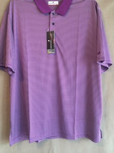 Grand-Slam-Mens-Performance-Easy-Care-Golf-Polo-Shirt-Dahlia-Stripe-2XL-XXL