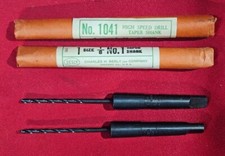 Besly 1/8" 1 Morse Taper Shank Drill, HSS, NO. 1041 Made in USA - NEW, Lot of 2