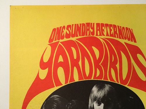 Yardbirds vintage poster Konst One Sunday Afternoon Pin-up Clapton Page Beck 60s - Picture 4 of 12