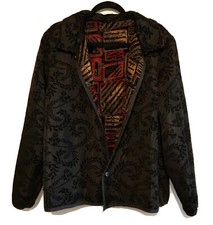 Coldwater Creek Reversible Jacket Coat Patchwork Jacquard NWT Women  s Sz XL