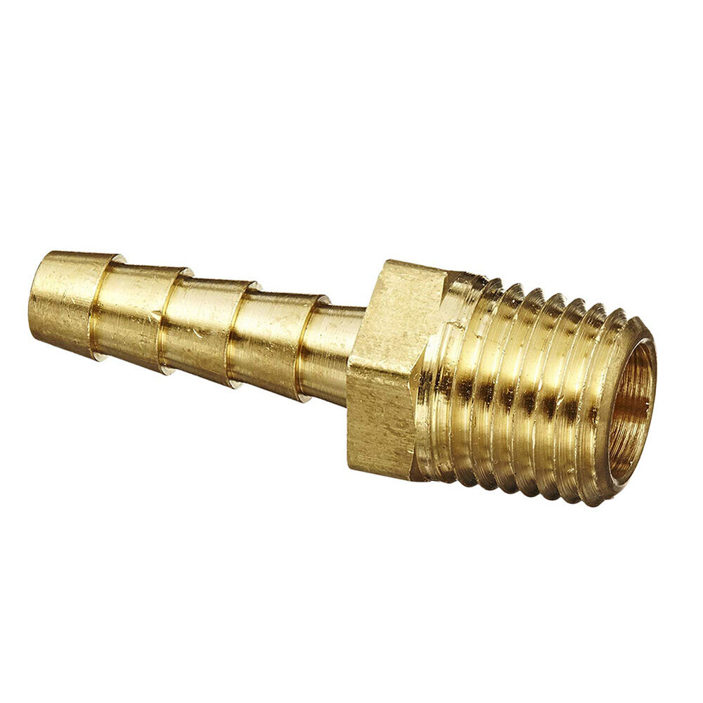 1 4 Inch Barb To 1 4 Inch NPT Male Pipe Brass Hose Fitting Adapter 1-4-inch-barb-to-1-4-inch-npt-male-pipe-brass-hose-fitting-adapter