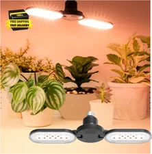 LED Grow Light, Foldable Growing Light for Indoor Plant, E26 Base, 24 Watt, 320 