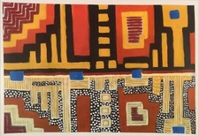 Original 8.25" x 11.75" acrylic abstract painting 