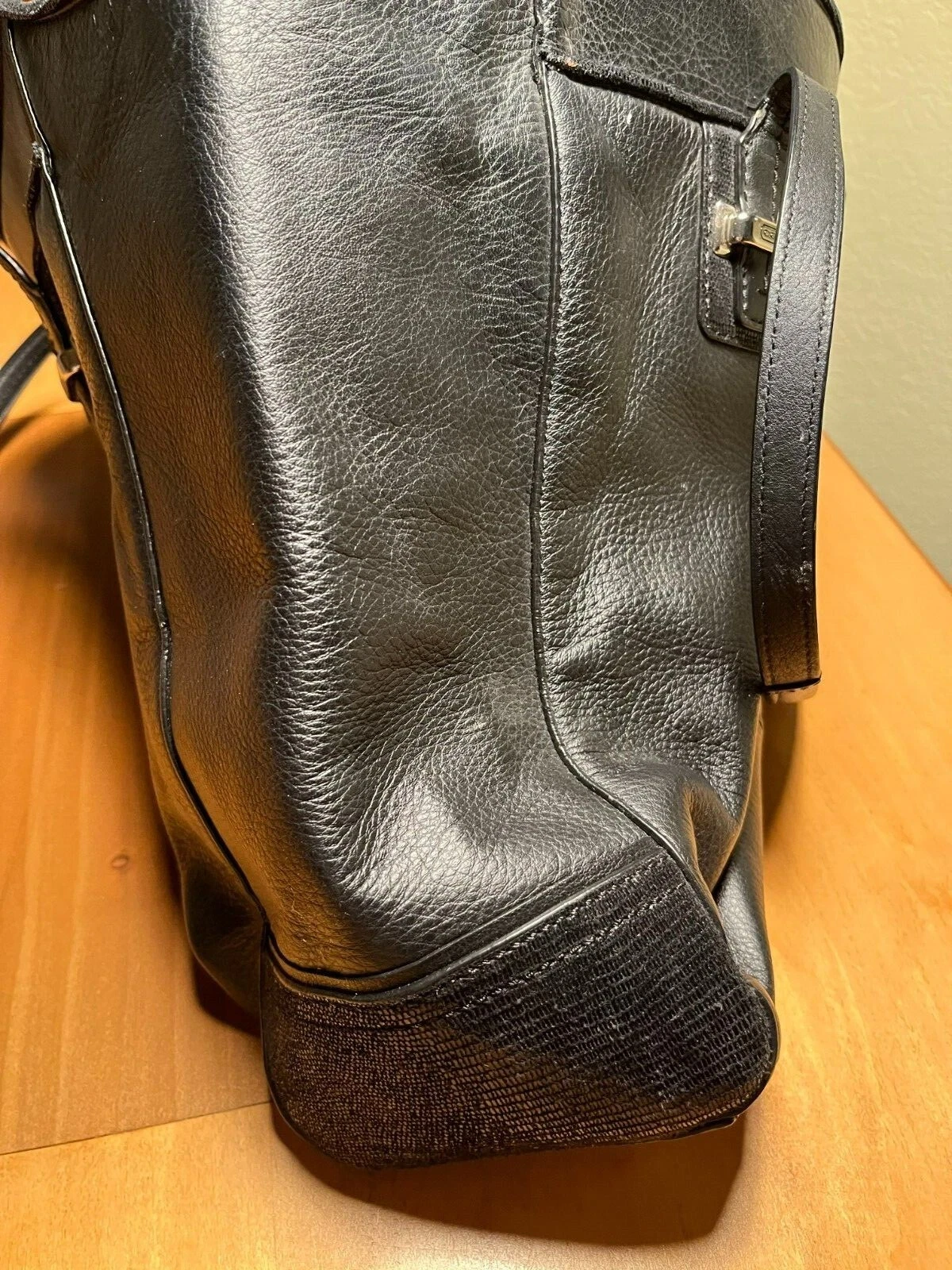 Borsa Coach F25941 in pelle nera di ciottoli ottime condizioni grande spedizione veloce