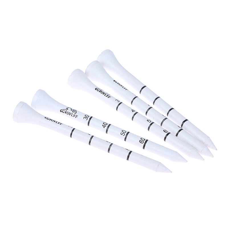 10/50Pcs Bamboo Golf Degree Scale Tees 83mm Reduce Friction Side Spin