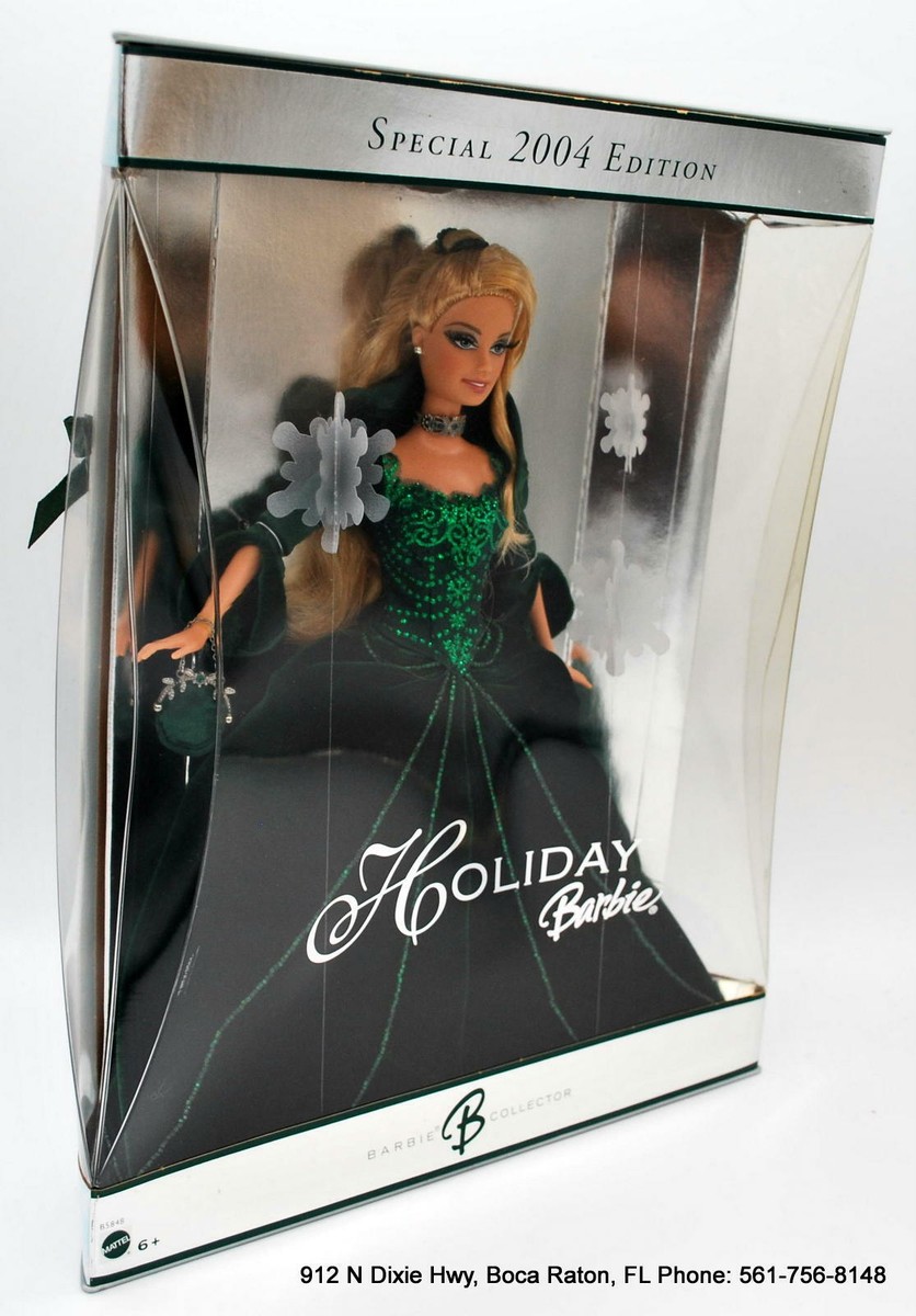 Mattel Barbie Doll 2004 Special Edition Holiday Barbie Green Dress