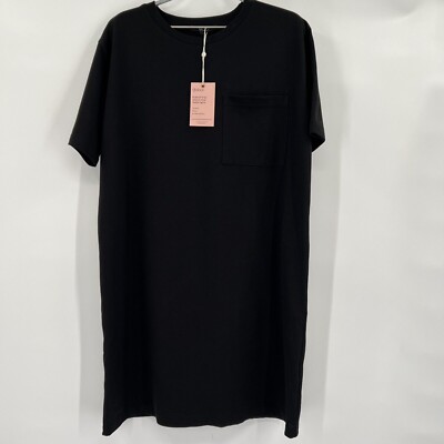 Quince Women's Black 100% Organic Cotton Relaxed T-Shirt Dress sz S NWT  Mini | eBay