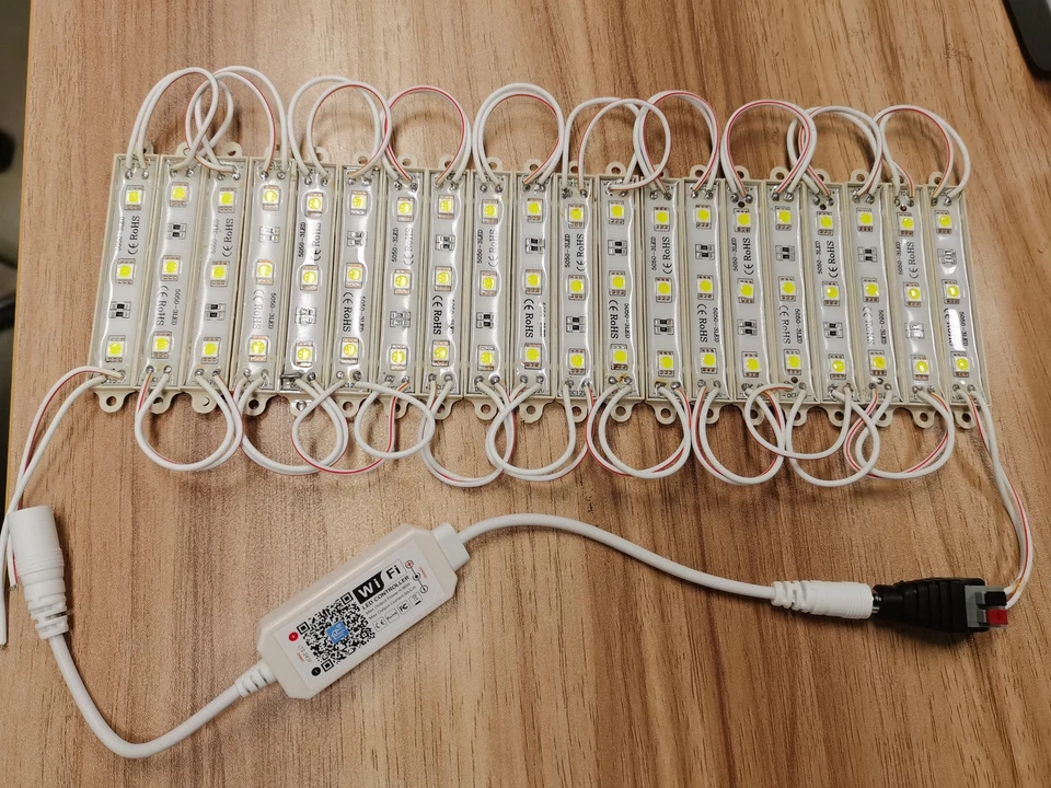 IP65 Waterproof 5050 SMD 3 LED Module Light Sign Strip Lamp + Phone Control 12V - Image 2 of 4