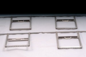 Lot of 4 Kodak Stainless Steel 3 1/4 x 4 1/4 Sheet Film Developing Hangers No.4A
