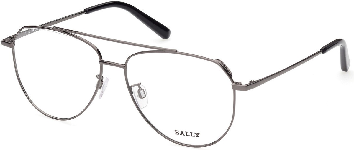 メガネ Bally Titanium Glasses BY5064H 008 Luxury Rimless Bally BY5035-H 008 Gunmetal Metal Aviator Optical Eyeglasses