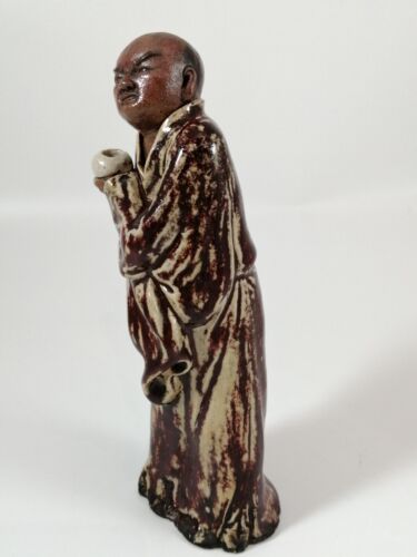 Antigüedad Chino Shiwan Objetos Monje Figura, Hand-Formed Cerámica, C. 1880-1940 - Picture 4 of 13