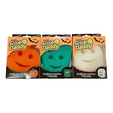 Special Edition Scrub Daddy Halloween Set of 3 Non Scratch Dish Sponge Pumpkin
