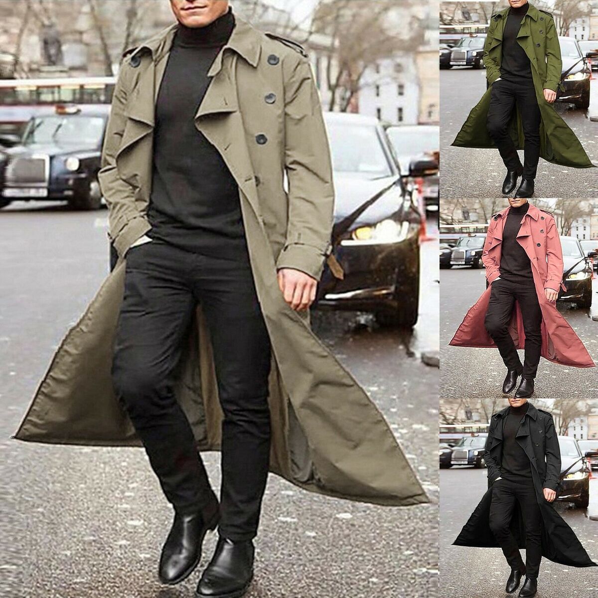 Long Lapel Long Sleeve Trench Coat Long Lapel Long Sleeve Trench Coat