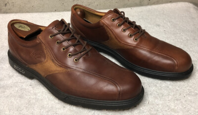 Ecco mens Oxford style golf shoes brown leather hydromax spikeless Ecco Hydromax Golf Shoes Mens Size EU 45 Brown Leather Soft  main image 3