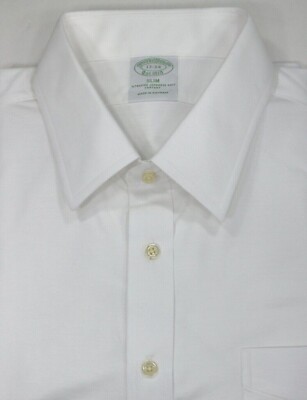 Brooks Brothers Slim Fit Ultra Fine Japanese Knit 17-34 Solid White