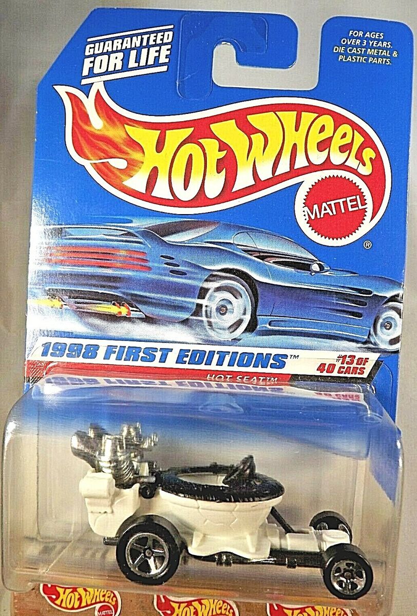 1998 Hot Wheels #648 First Editions 13/40 HOT SEAT White/Black w/5Spoke Malaysia eBay photo