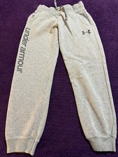 Youth Under Armor joggers grey/dark Gray With Pockets. Pre-owned. Good Condition