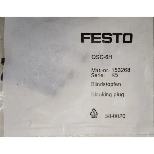 10PCS New Festo QSC-6H Vacancy plug QSC6H In Box Free Shipping - Picture 1 of 2