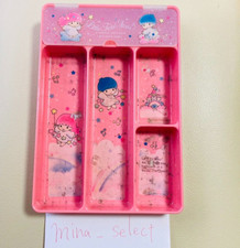 Sanrio Little Twin Stars Storage Tray accessory Case KIKI LALA vintage 1991