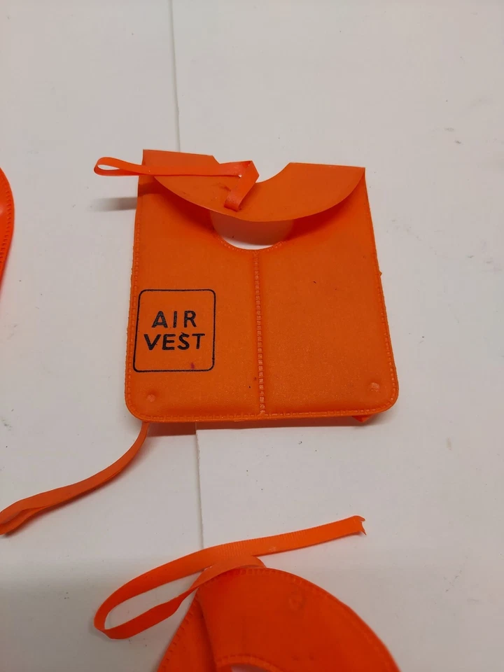 Lote de accesorios chaleco salvavidas vintage años 70 GI Joe Action Pilot Scramble Air Foto 4 de 4