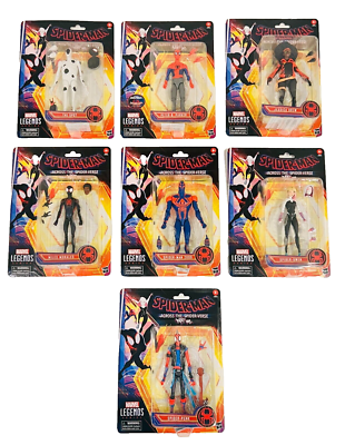 Set of 7 Marvel Legends Across The Spider-Verse Retro 6