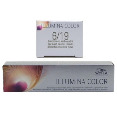 Wella Illumina 60 ml 6/19 dunkelblond asch cendre permanente Cremehaarfarbe