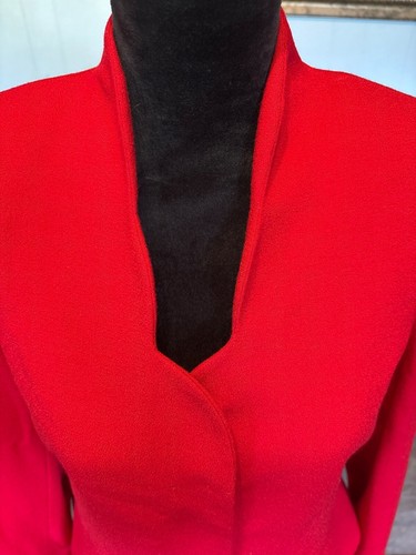 Herbert Grossman Womens Vtg Red Skirt 2 pc suit dress Sz M Feminine Snap Closure - Picture 4 of 14