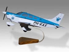 Piper PA-28-181 Archer II KLM Aeroclub Desk Wood Airplane Model Large Scale 1/24