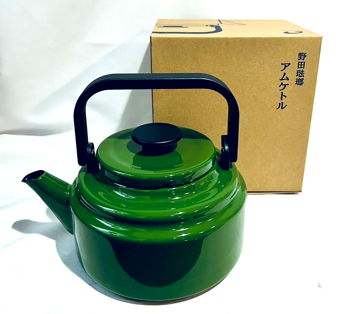 NODA HORO Enamel Ware Coffee Tea Kettle AM-20K Olive Green