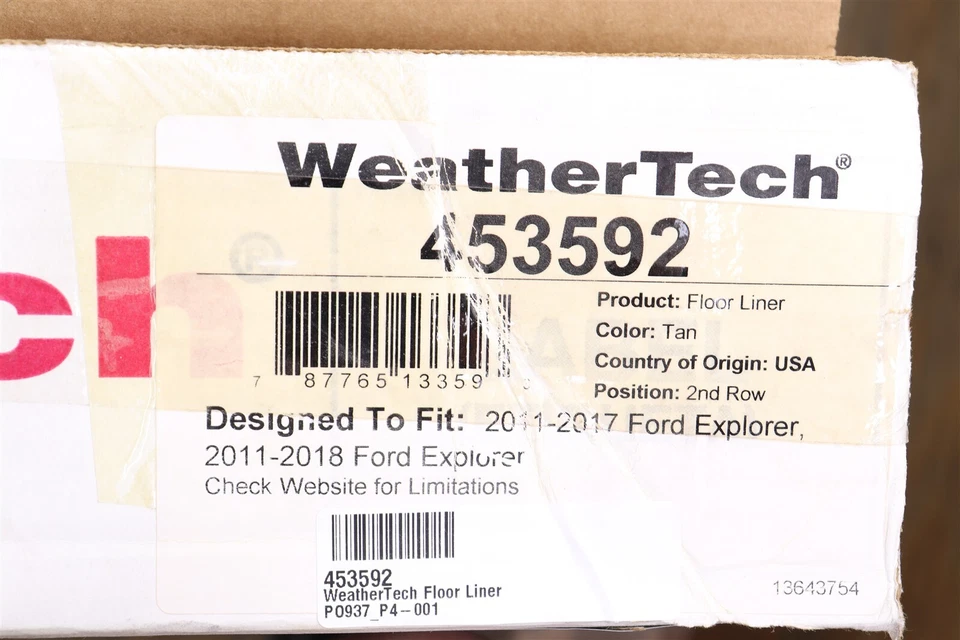 NUEVO Alfombrilla forro piso segunda fila todo clima tostado 453592 Ford Explorer 2011-2015 Foto 2 de 4