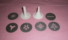 Proctor Silex Super Shooter Plus 6 Discs & 2 Decorator Tips Replacement Parts