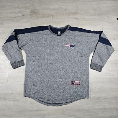 New England Patriots Sweatshirt Womens M Gray NFL Football