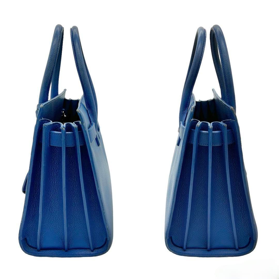 Borsa Saint Laurent Sac De Jour bambino blu 2 vie 20x26 cm autenticata