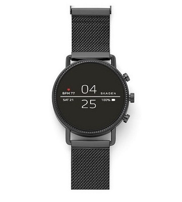 skagen falster 2 black mesh