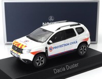 Norev 1/43 Dacia Duster Protection Civil 2020 Weiss Statisches Modell Diecast