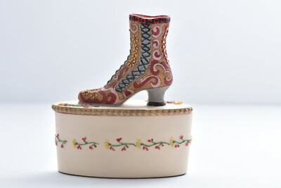 Trinket Box-Willow Hall-Victorian Showgirl Boot-''INGRID  Design-Jane Asher S1