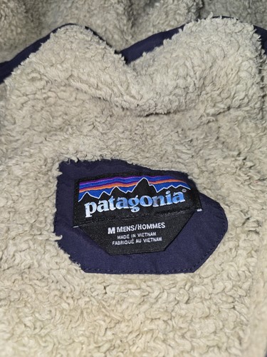 Patagonia Jacket Men's Medium Navy Blue 27021 FA14 ISTHMUS PARKA Sherpa See Pics - Picture 5 of 10