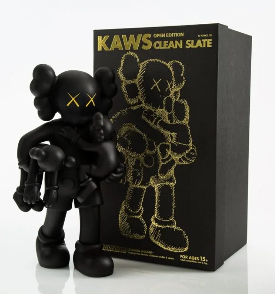 Kaws Clean Slate 2018 Painted Cast Vinyl Black 14 inch tall | eBay