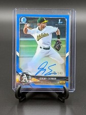 Jeremy Eierman - ROOKIE - 2018 Bowman Chrome Auto Blue Refractor #/d 105/143