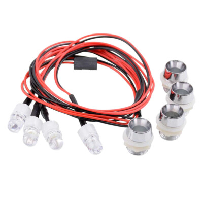 8 mm 4 Stück helle LED Lampen für 1/5 1/8 1/10 1/12 1/16 RC Auto Zum Selbermachen Zubehör