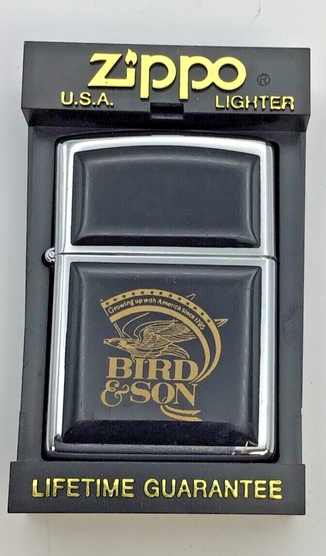 Vintage 1978 Zippo Ultralight Advertising Lighter BIRD & SON, INC & Box