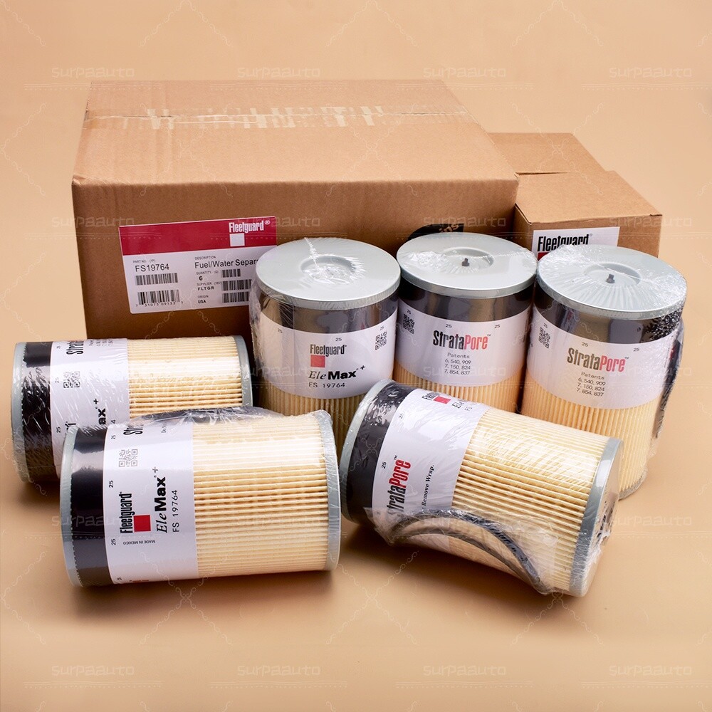 6PCS FS19764 Fleetguard Fuel Filter Water Separator for Cummins Fast US Shipping