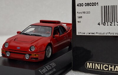 1/43 MINICHAMPS FORD RS200 En Blanc Diamant 430 080200