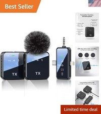 Mini Wireless Lavalier Microphone - 328ft Range  Noise Reduction for Creators