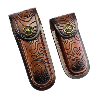 Leather Sheath For Folding Cutter Waistband Design Cutter Protective Cover