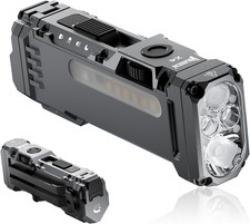 X4 EDC Flat Flashlight with RGB Light, 1500 Lumens Mini Flashlight with Tactical